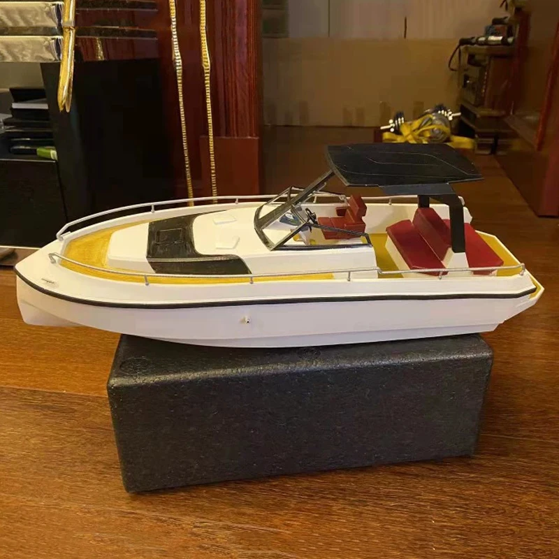 1/16 Remote Control Boat Model Kit FD26 Small Wave-making Yacht Length 535mm Width 154mm 3D Printing Kit Manual Assembly