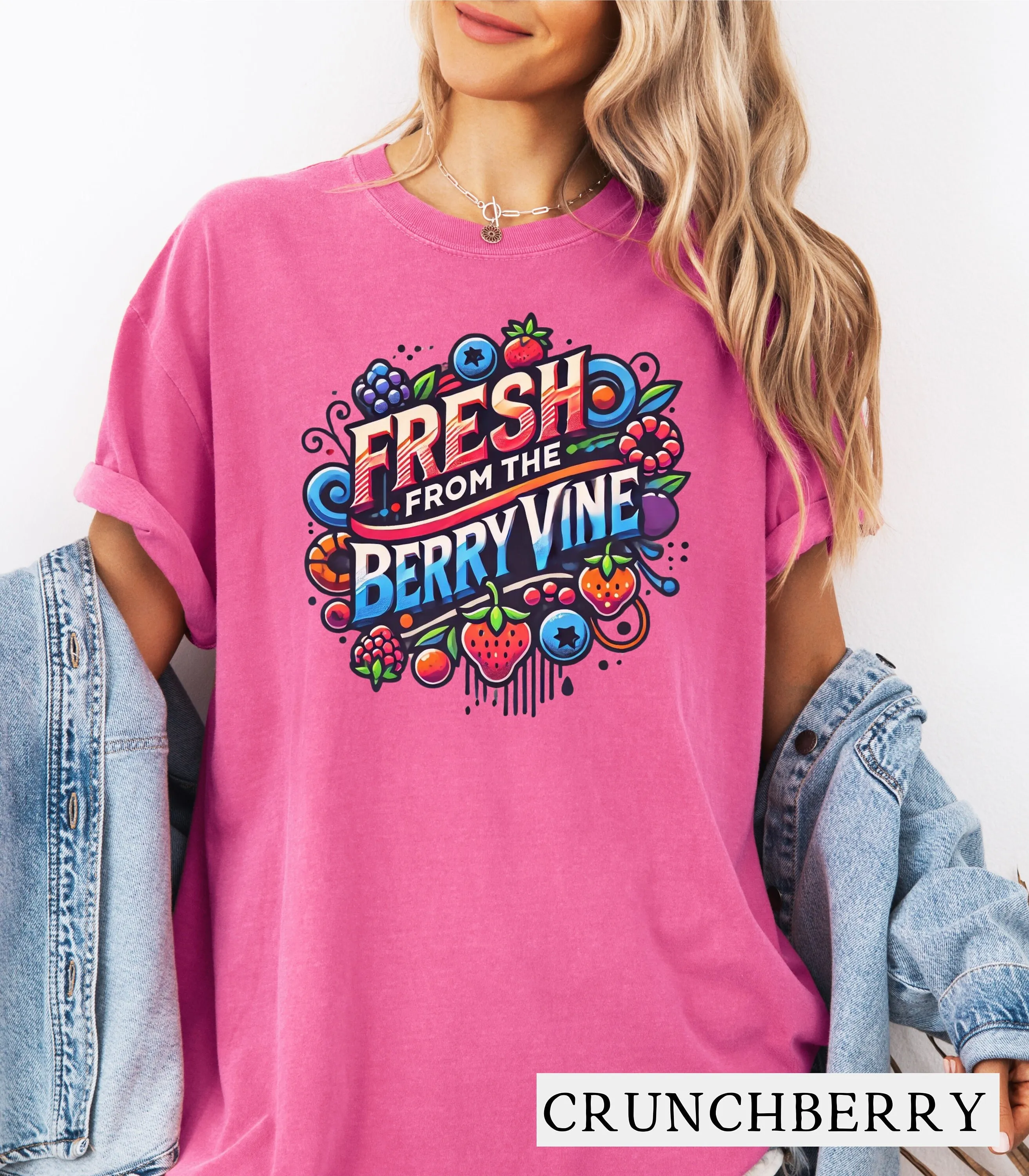 Farm Fresh From The Berry Vine Retro Comfort Colors T Shirt Pre Shrunk Berries Summer Festive Fun Fruit