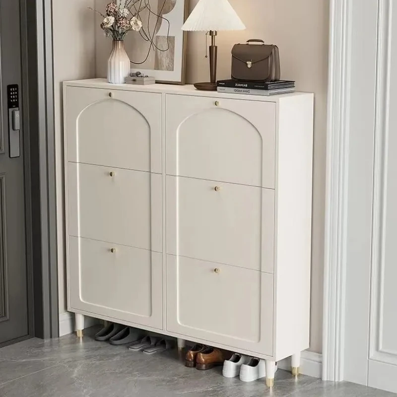 Storage Shelves Shoe Racks Space Saving Large Manmade Board Shoe Cabinet Ultra Thin Hallway Zapateras Organizador Home Furniture