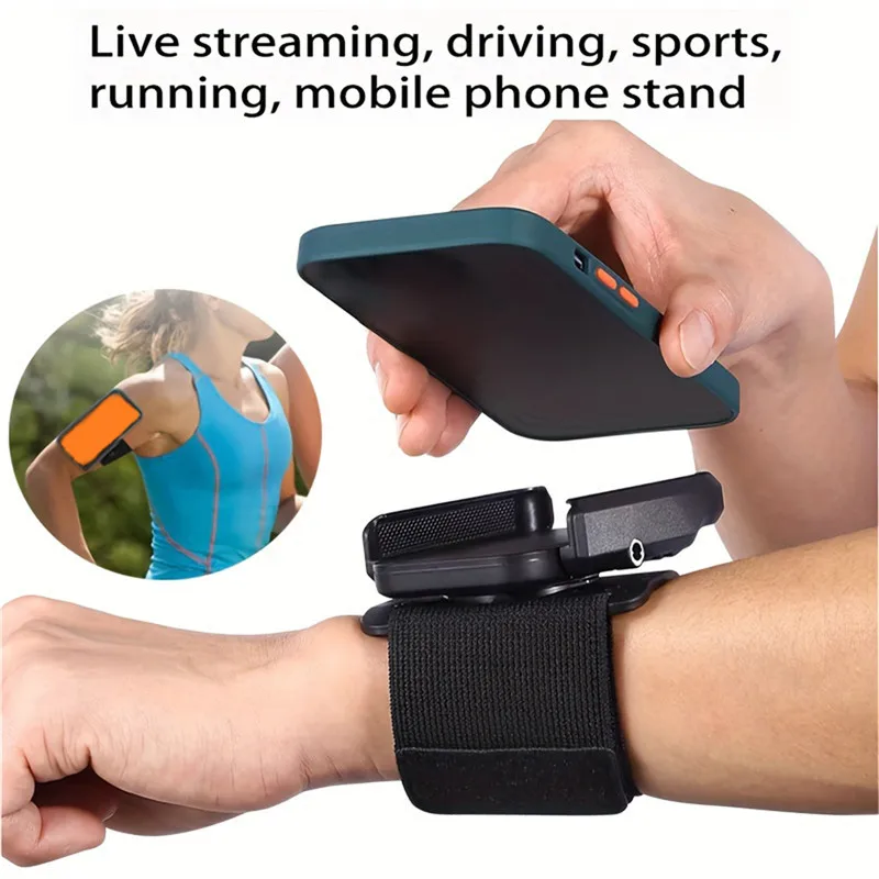 Bracket Multi-function Mobile Phone Arm Holder Running Mobile Phone Sleeve Solid Color Outdoor Sport Arm Wrist Strap