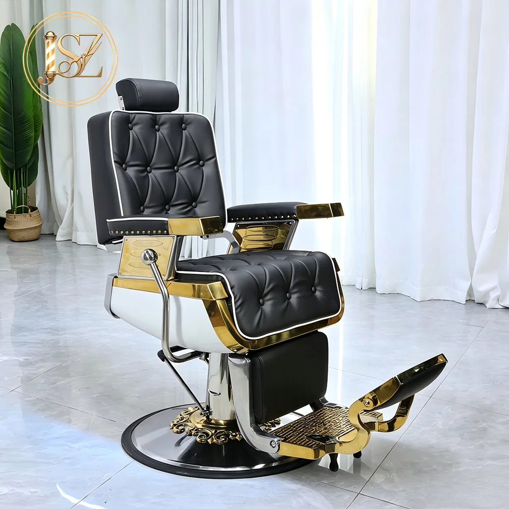 Heavy-Duty Silver Metal Styling Chair Rotatable Hydraulic Hair Salon Furniture with Unique Appearance