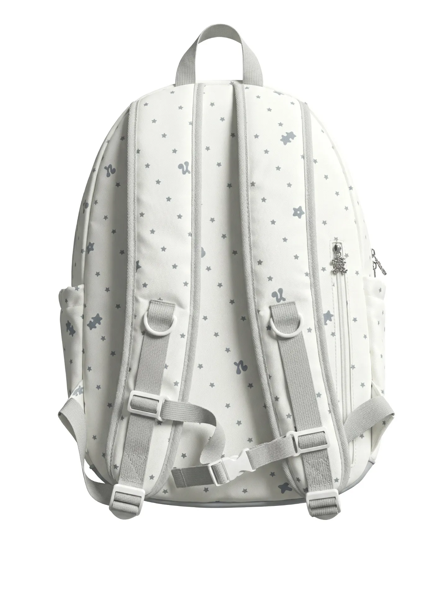Japanese And Korean Nylon Canvas Women Bag With Polka Dot Cartoon Cat Paw Pattern Decoration College Style Student Backpack Tide