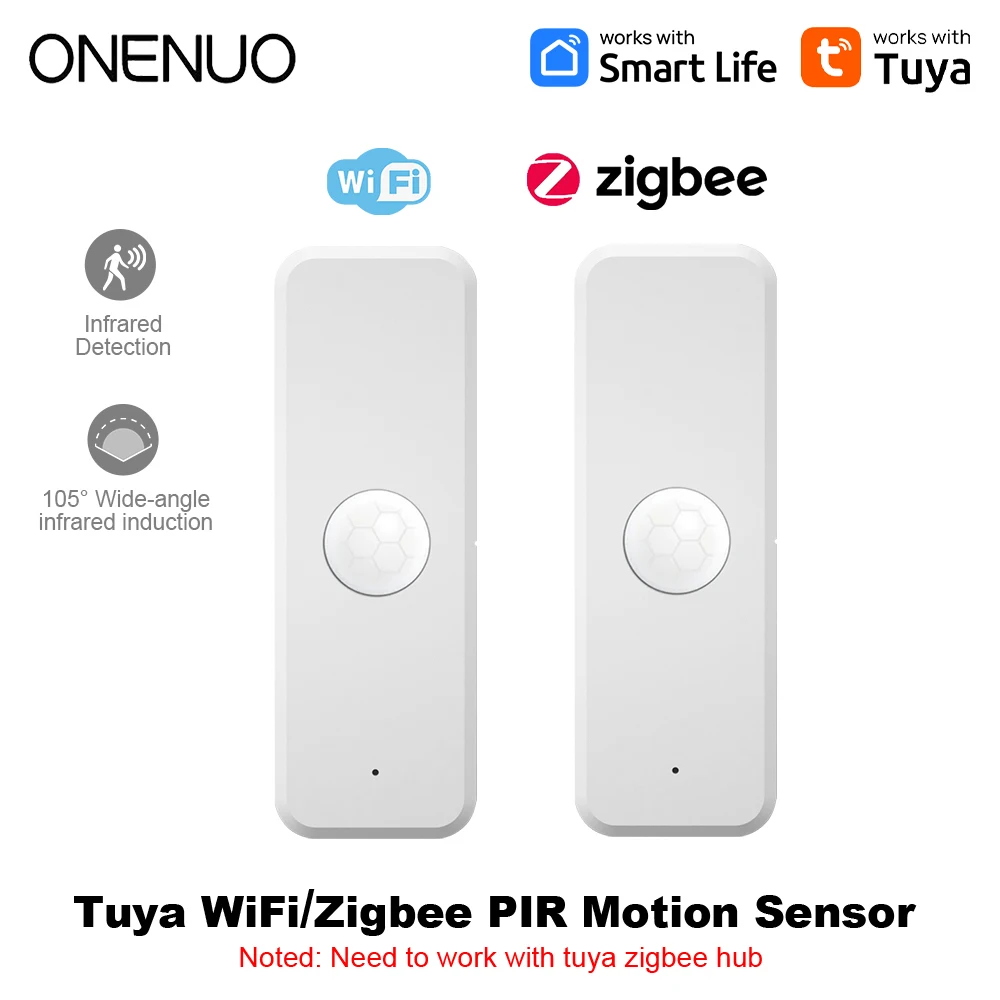 

Датчик движения Tuya Smart WiFi/Zigbee PIR (инфракрасный) для умного дома, совместимый с приложениями Smart Life, Alexa и Google Home