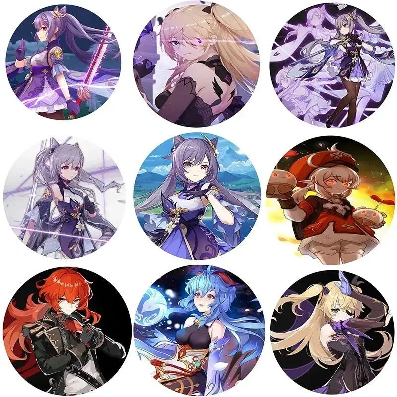 Genshin Impact Holder per supporto per telefono Supporto per telefono Tele Regali per le vacanze Grip Tok Staffa per cellulare Supporto mobile pieghevole