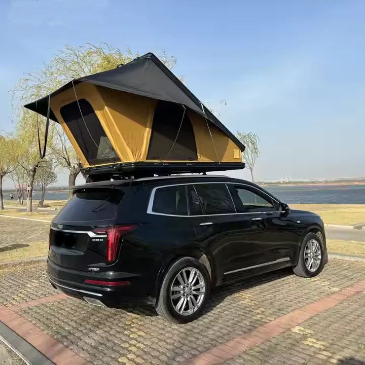 Car Roof Tent Multi-Scenario Smart Ventilation Breathable Canvas for Comfortable Cool Night Outdoor Hard Shell Aluminum