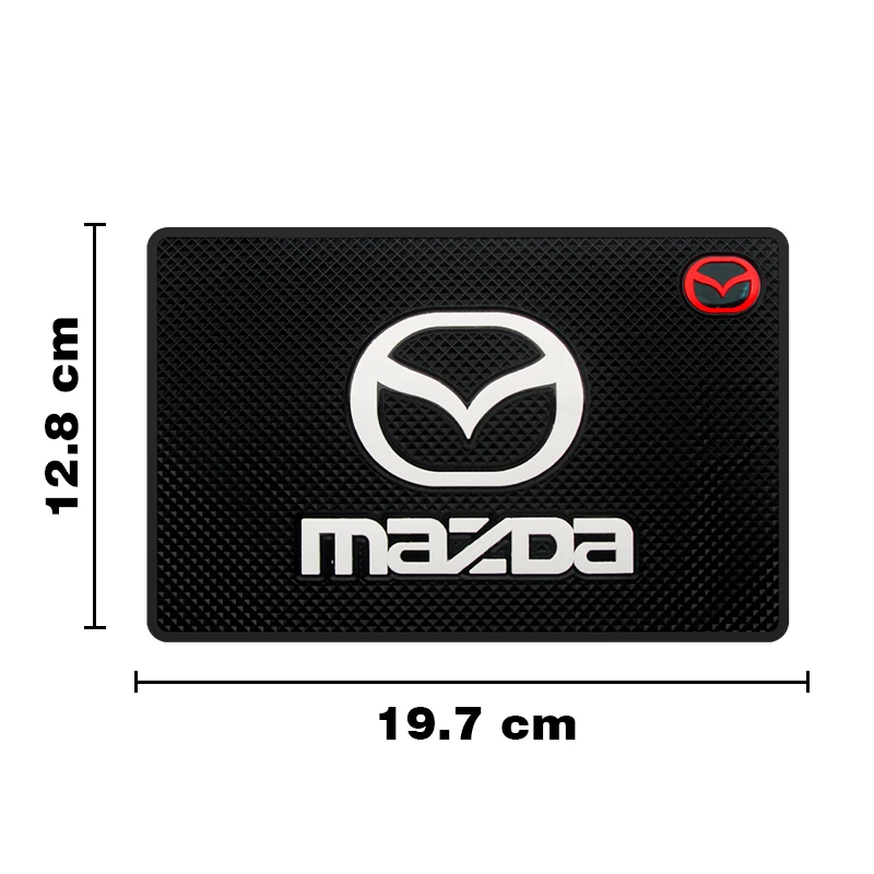 Car Silicone Anti-Slip Mat Interior Center Console Badge Badge Anti-Slip Mat For Mazda 3 6 CX5 5 2 323 CX7 Demio Atenza Axela