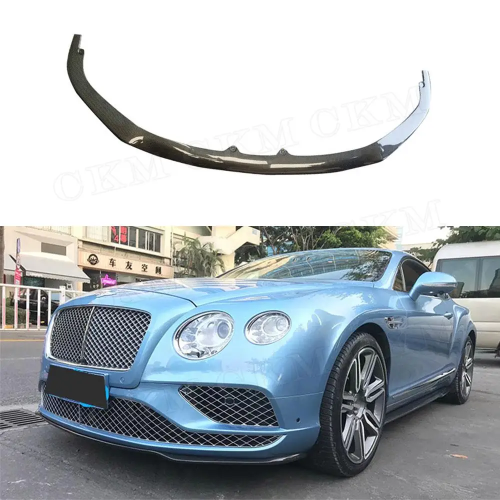 

Carbon Fiber /FRP Car Front Bumper Lip Chin Spoiler Covers For Bentley Continental GT W12 2015 2016 2017