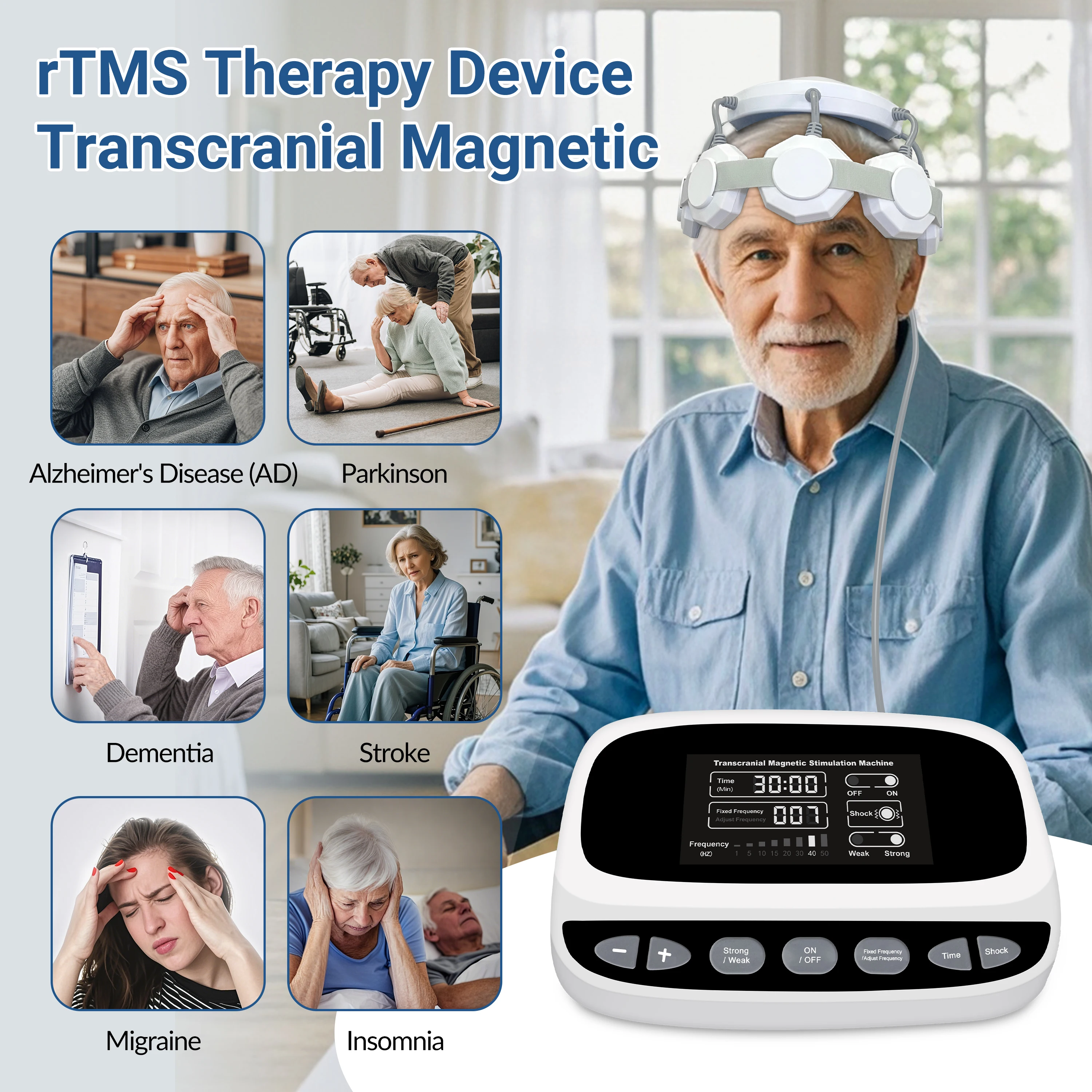 ZJZK TMS estimulación magnética transcraneal, estimulación magnética transcraneal RTMS