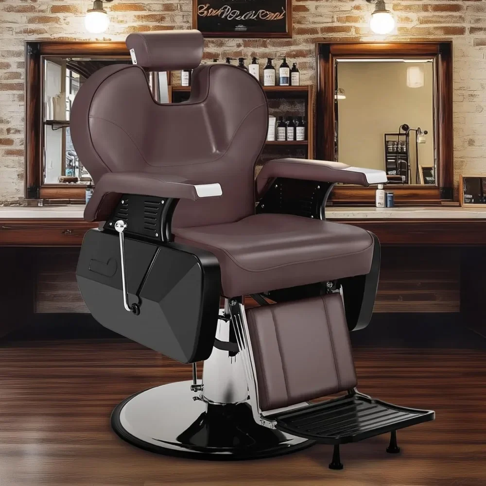 

Hydraulic Reclining Barber Chair, All Purpose Salon Chairs for Hair Stylist Professional for Barbershop Stylist Tattoo
