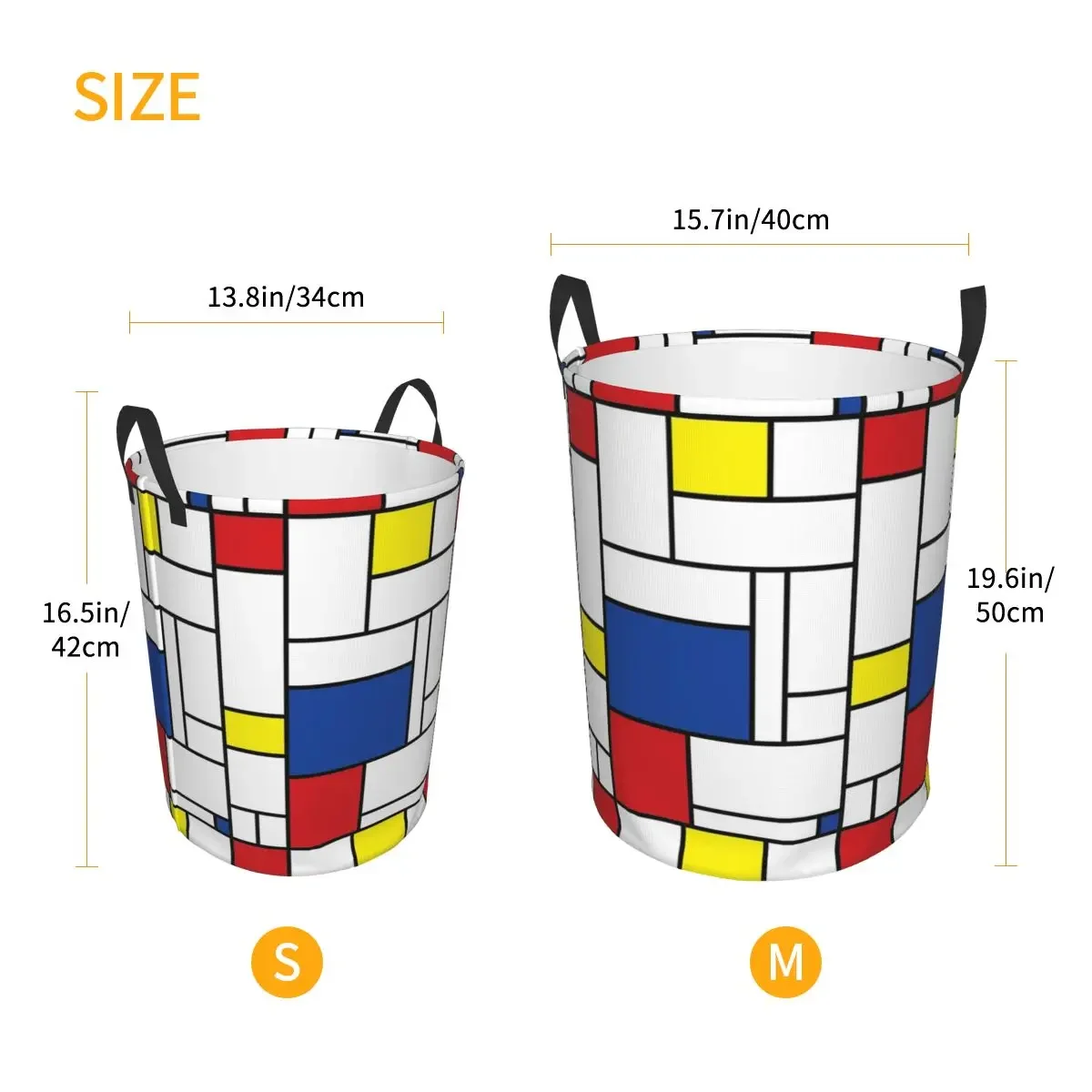 Mondrian Minimalist De Stijl Modern Art II Fatfatin Foldable Laundry Baskets Dirty Clothes Sundrie Storage Basket Home Organizer