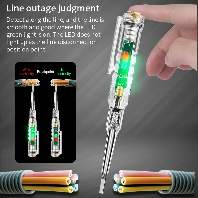 Caneta Testador de Tensão Inteligente, Indução Sem Contato, Detector de Energia Digital, Lápis, Chave De Fenda Elétrica, Indicador De Circuito De