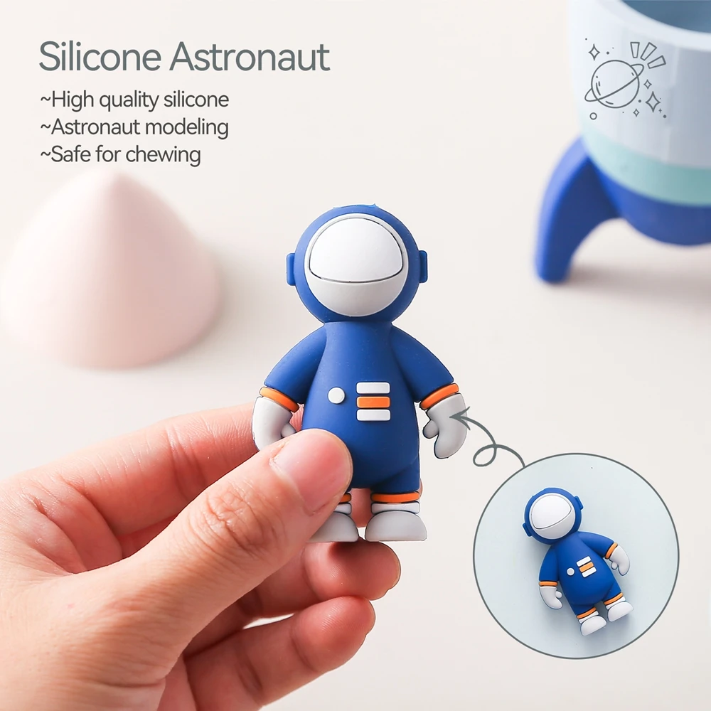 

Силиконовые развивающие игрушки Монтессори для новорожденных: модель ракеты, обучающие игрушки Монтессори, игрушки-самолеты для малышей, подарок на день рождения для детей