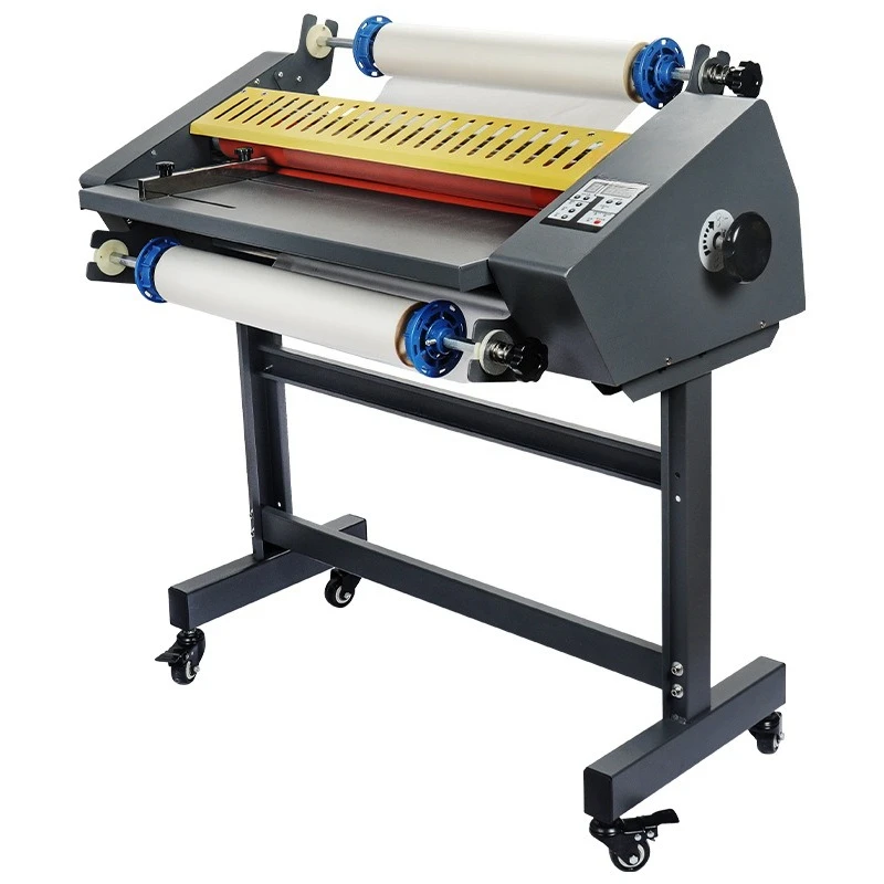 Rubber roller hot laminating machine Vertical laminating machine with bracket
