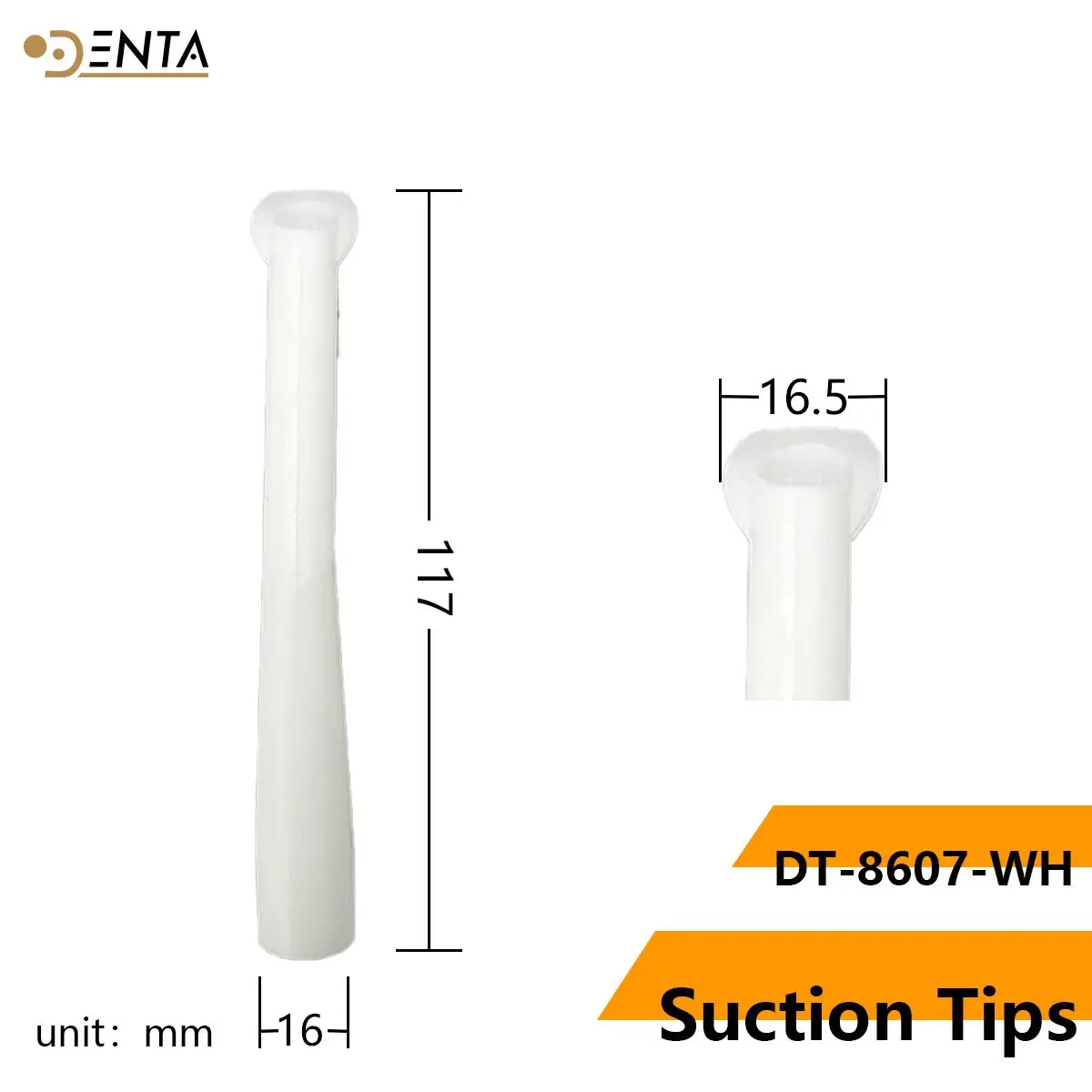 S: 50PCS 117mm Dental Disposable strong High Volume Suction Tips children Saliva Ejector High Temperature Duckbill Evacuation tu