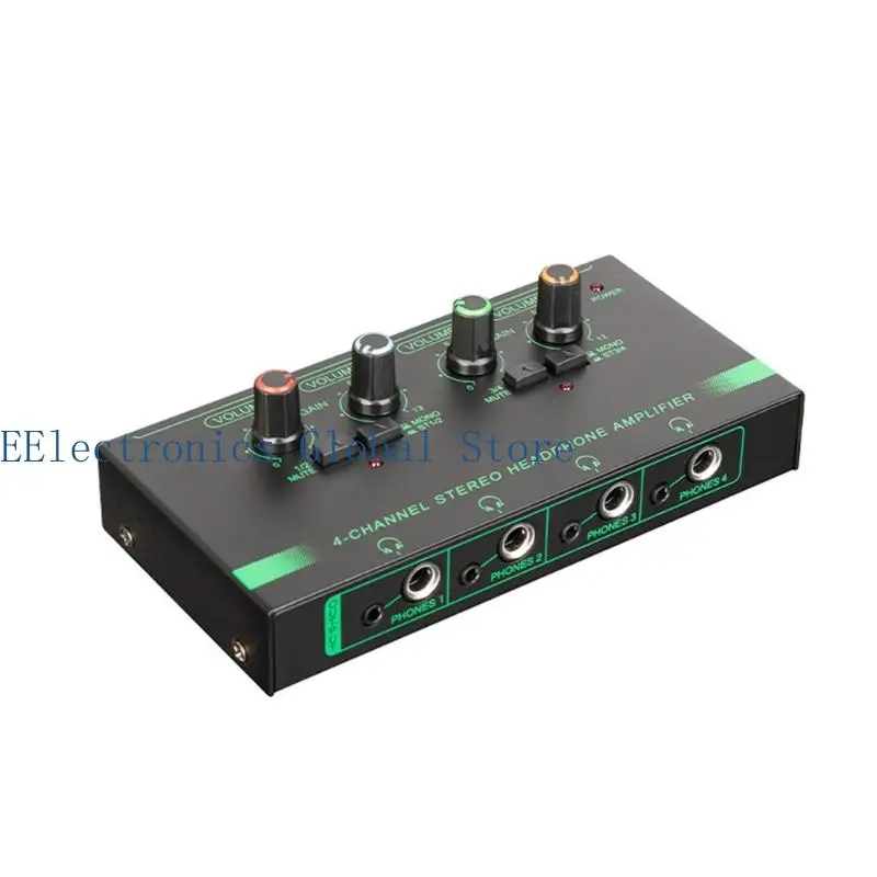 

462B Headphone Amplifiers 4/6Output Sound Splitter With Type C Power Supply for Travel