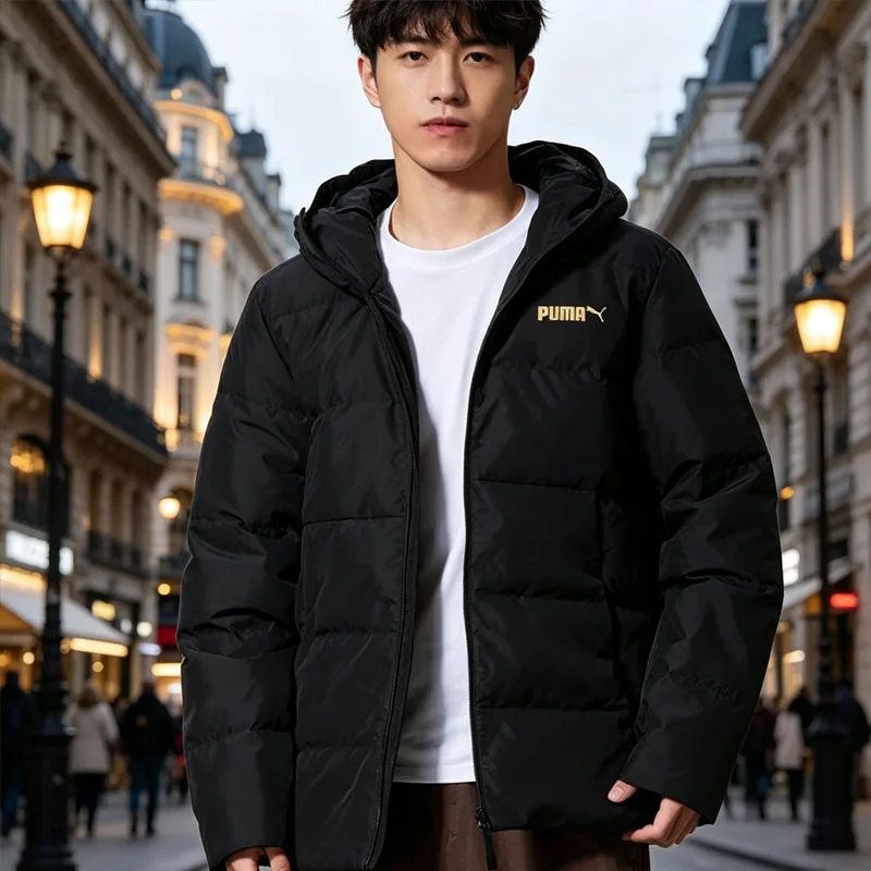 

PUMA Men's Winter Warm Down Jacket Coat 694698-01 Lightweight Windproof Outdoor Puffer Jacket