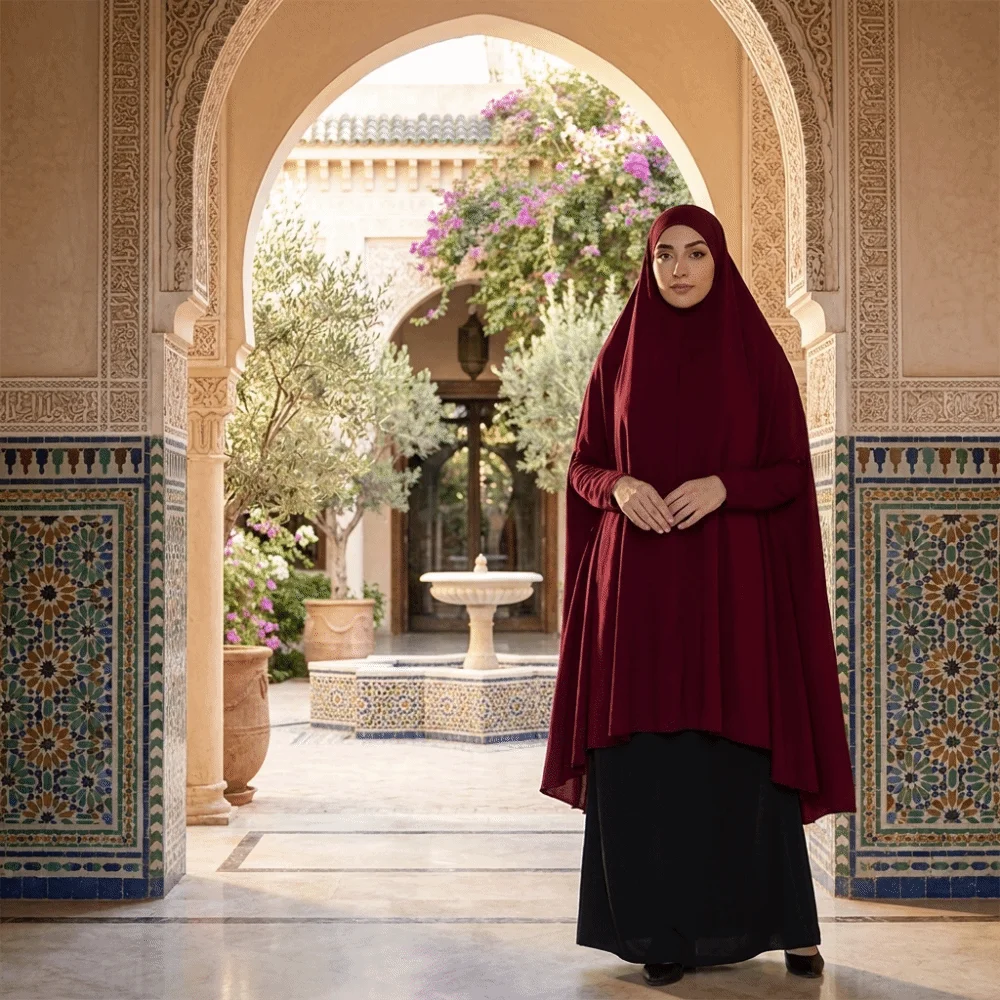 Kaftan Polos Abaya Muslim Paka - Women Formal Wear Hijab ulasan dan harga
