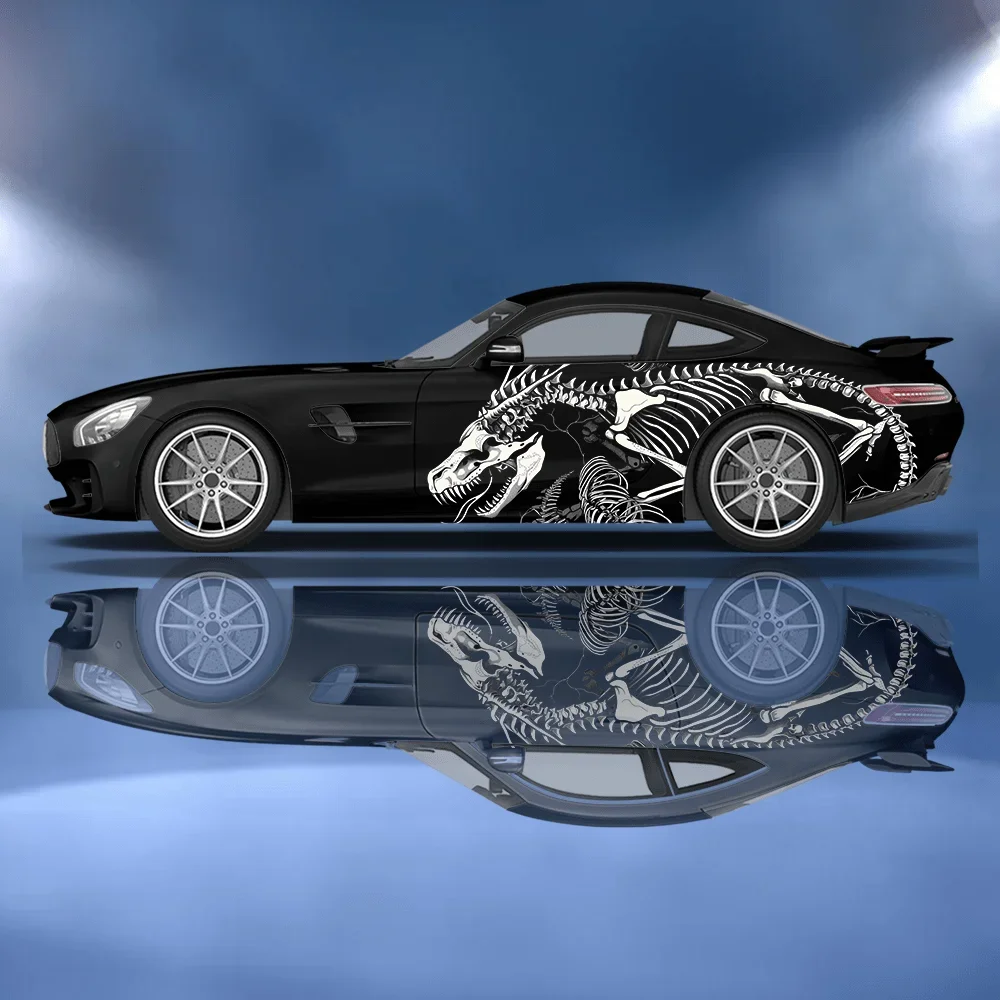 

Tyrannosaurus Rex Skeleton Car Vinyl Wraps Decal Self-adhesive PVC Sticker Suitable for Trucks SUV Decoration Auto Accessories