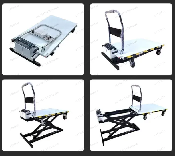 Portable Electric Scissor Slide Rail Mobile Cart Hydraulic Lift Hotel Loading and Unloading Cargo Manual Loading Lift Platform
