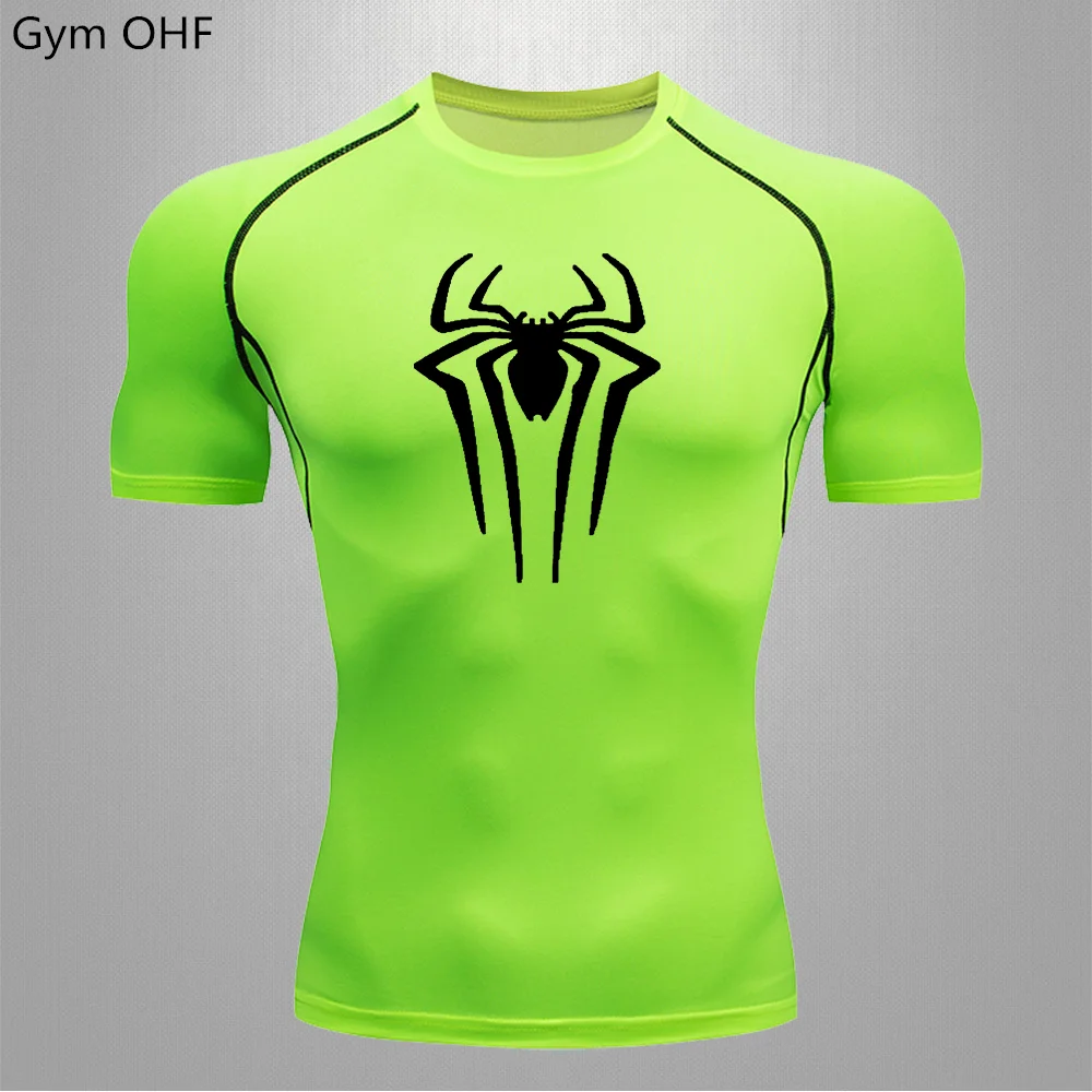 

Colorful Sportswear Quick Dry Rashgard Gym Track Men'S Tight Comprehensive Fighting Boxing Fitness Sports T-Shirt