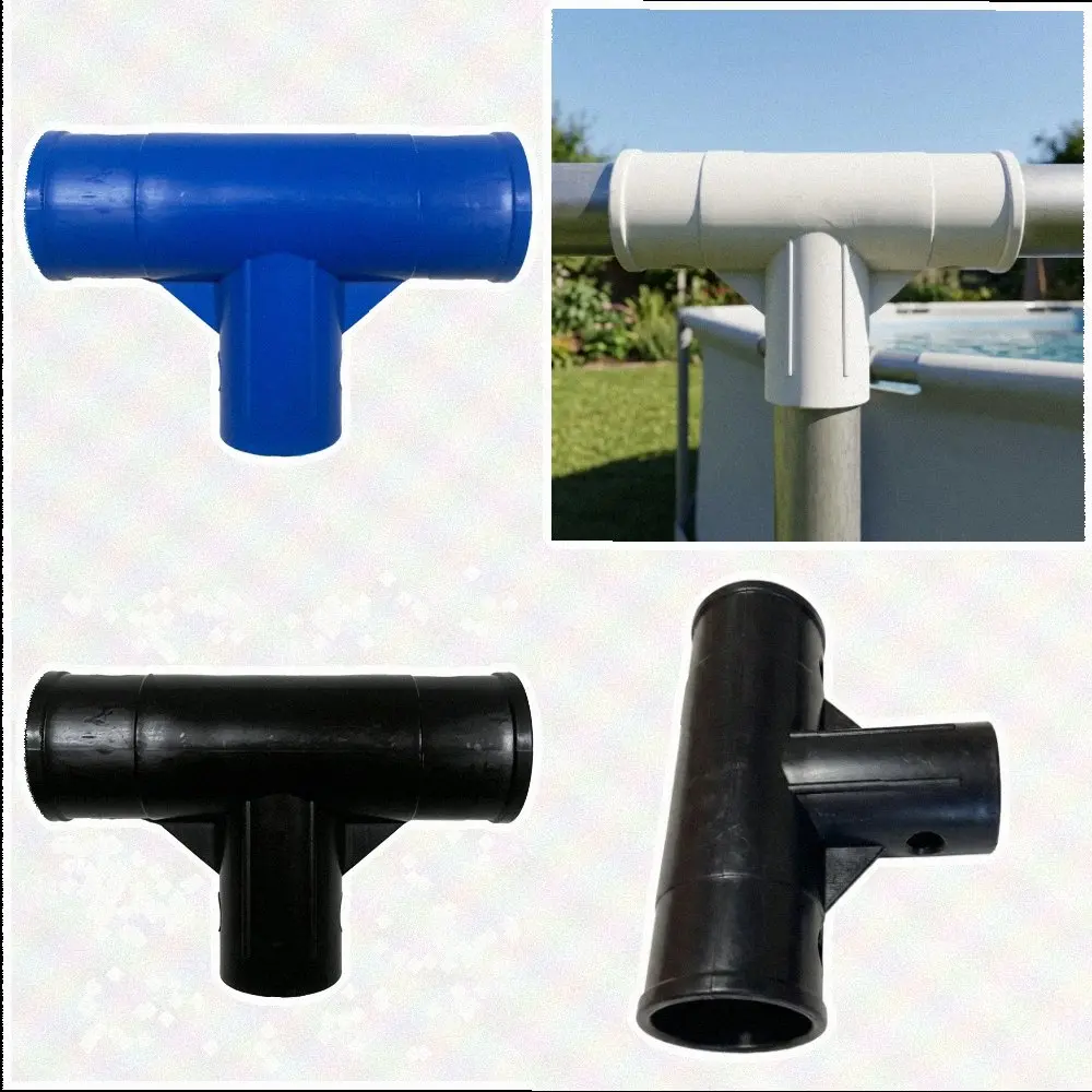 Three-Way Pool Plumbing Adapter for For INTEX Frame Pools with 40mm Interface and Balanced Multi-Directional Water Routing