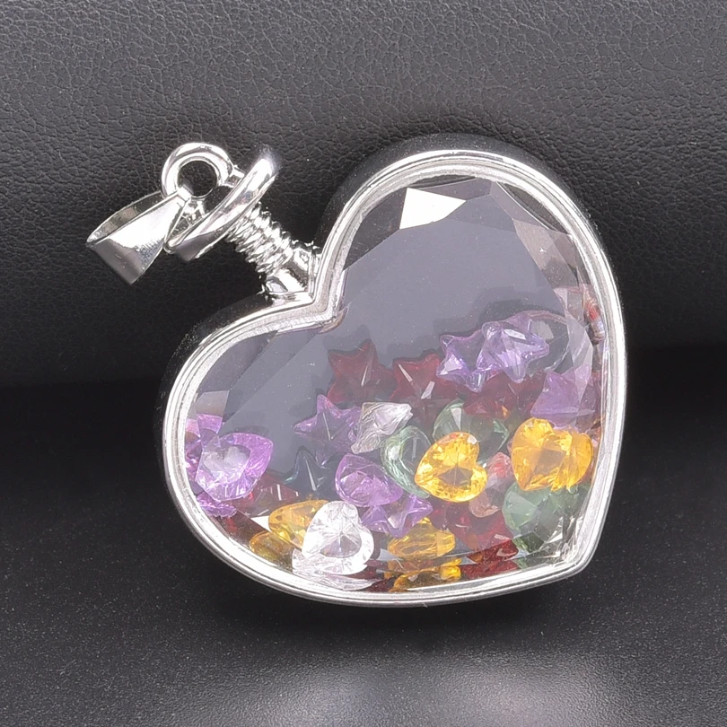 1Pc Mix Styles Geometric Heart Oval Glass Memory Living Relicario Cabochon Medaillon Locket Pendant For Jewelry Making Wholesale