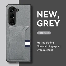 Folding Protective Case for Samsung Galaxy Z Fold 7 6 5 4 5G fold7 Fold4 Fold6 Fold3 Fold5 Card Slot Cell Phone Capa Coque