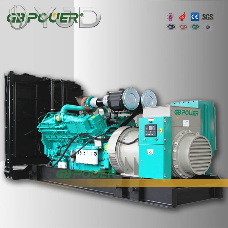 Water Cooling Open Type 2000kVa diesel Generator Set With Famous Engine QSK60-G4