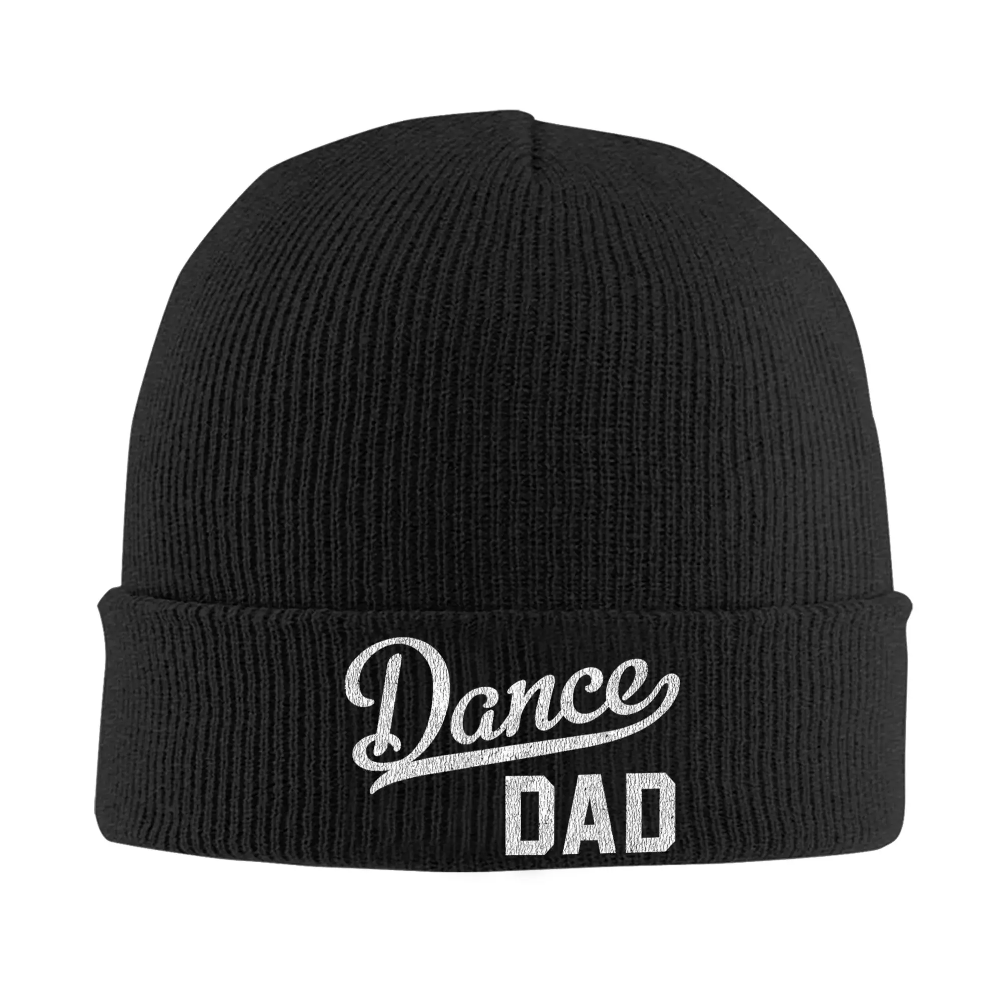 Dance Dad Proud Dancer Father Bonnet Hats  Beanie Hats Autumn Graphic Knitted Hat Y2K Cool Unisex Adult Kpop Warm Soft Cap