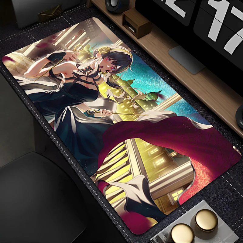 لوحة الماوس ملحقات الكمبيوتر لوحة المفاتيح مكتب حصيرة مكتب لوحة ماوس أنيمي الطبيعية S-spy X الأسرة المطاط المضادة للانزلاق الألعاب وسادة ممتدة