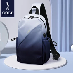 GOLF men's chest bag trend gradient color large capacity crossbody bag fashion casual sports small bag shoulder bag chest bag