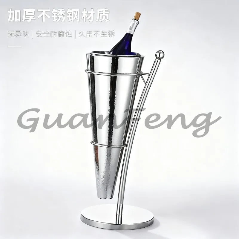Stainless Steel Double Champagne Bucket Creative Ice Bucket Holder