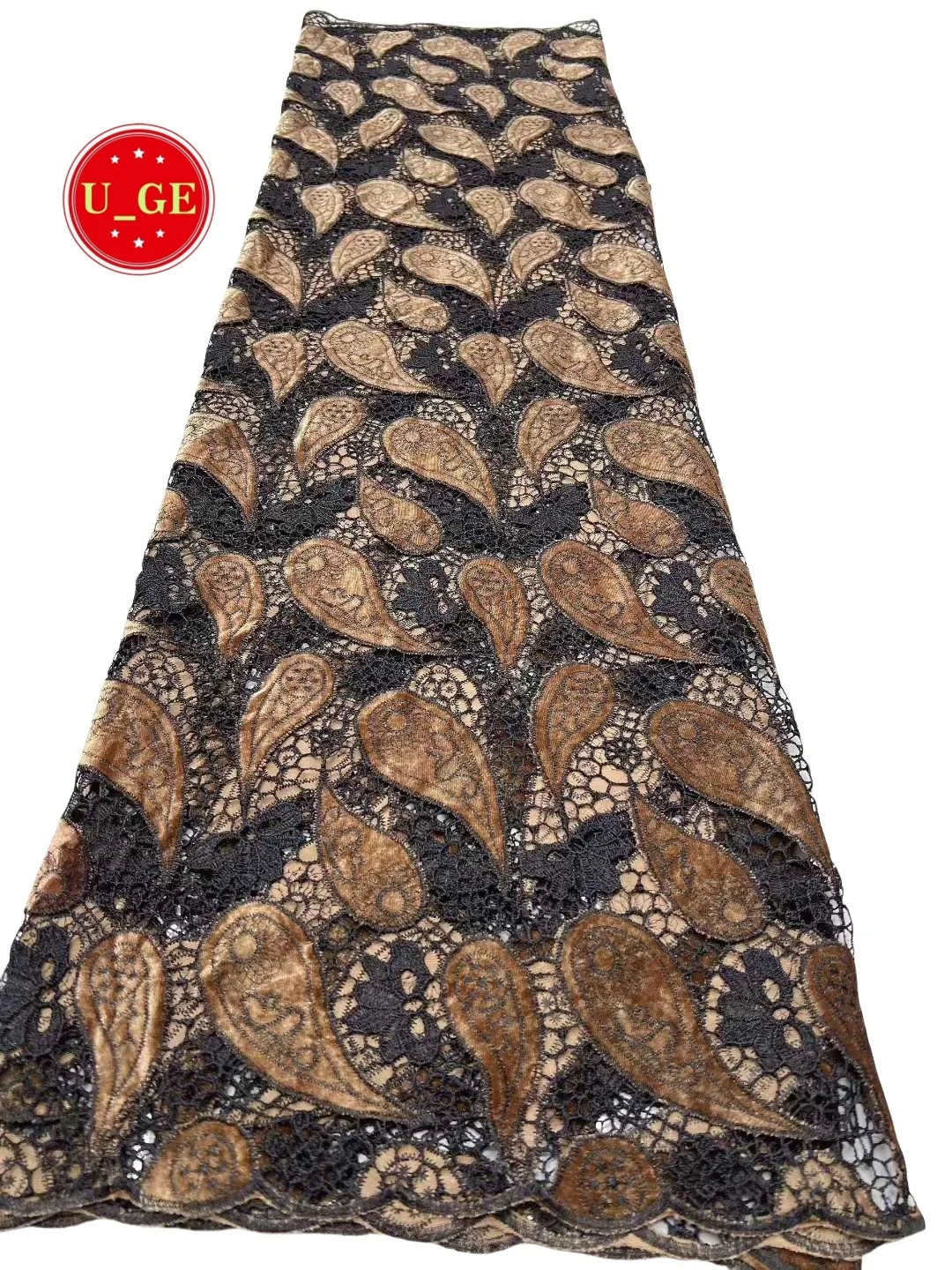 

Factory Offers2026 Latest Delicate Best Quality Soft Embroidered Velvet lace fabric For Party Evening Dress U_Ge5898