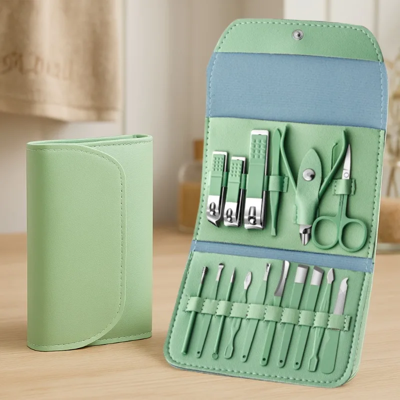 

16pcs Professional Nail Clippers and Cuticle Nippers Set with Travel Case Manicure Set Pedicure Sets Nail Clippers