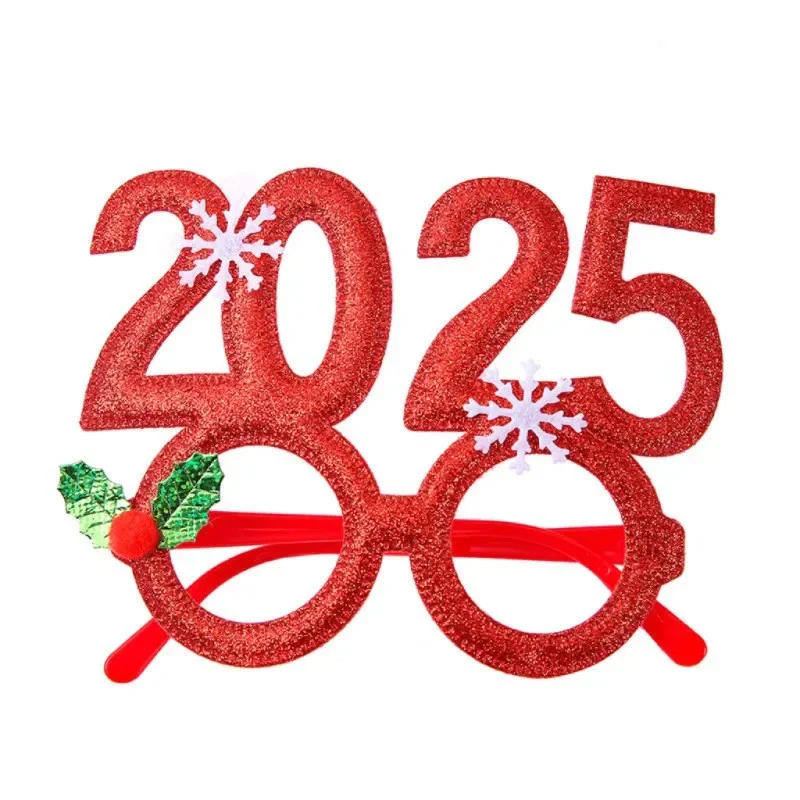 2025 Christmas Glasses New Year Party Photo Props Xmas Decorations Kids Adult Eyeglasses Photobooth Gifts Supplies Kids Favors