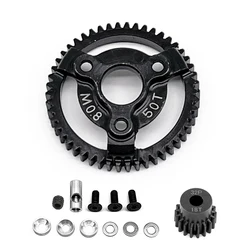 1 PCS Steel 0.8M 50/52/54/56/58/60T Spur Gear with 32P Pinion Gear for Traxxas Slash 2WD VXL Bandit Rustler Stampede Drag Sl