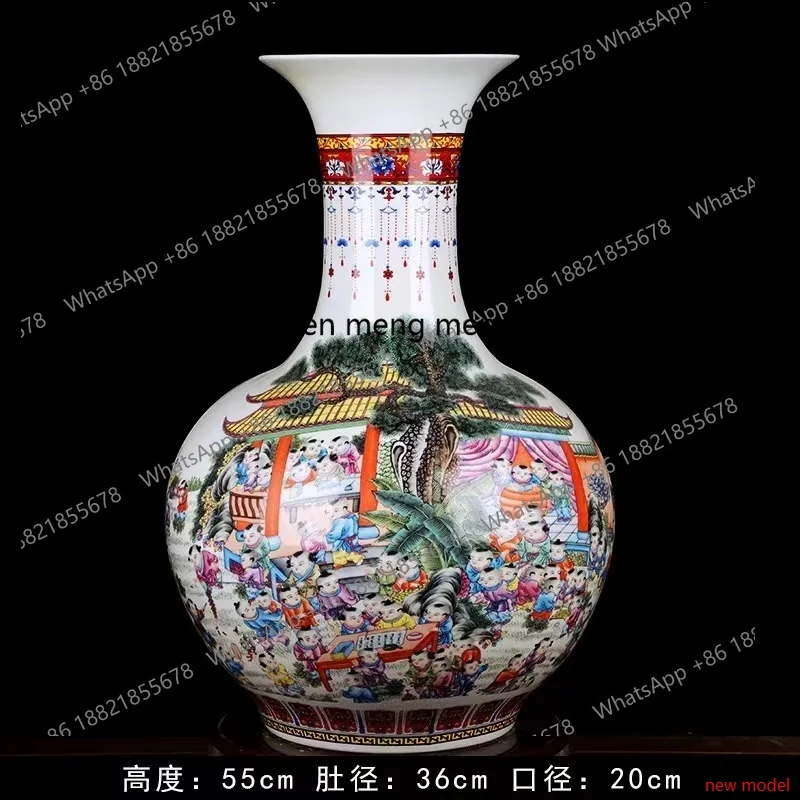 H178H178Ceramic ornaments, glaze colored landscapes, flowers and birds, character appreciation bottle, dried flowers and flower
