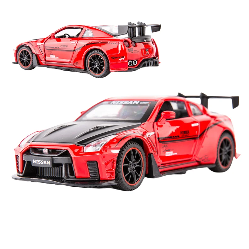 Ares GTR Supercar sound-light return microscale model 1:32 Diecast alloy model Children's sports car toy gift for children.