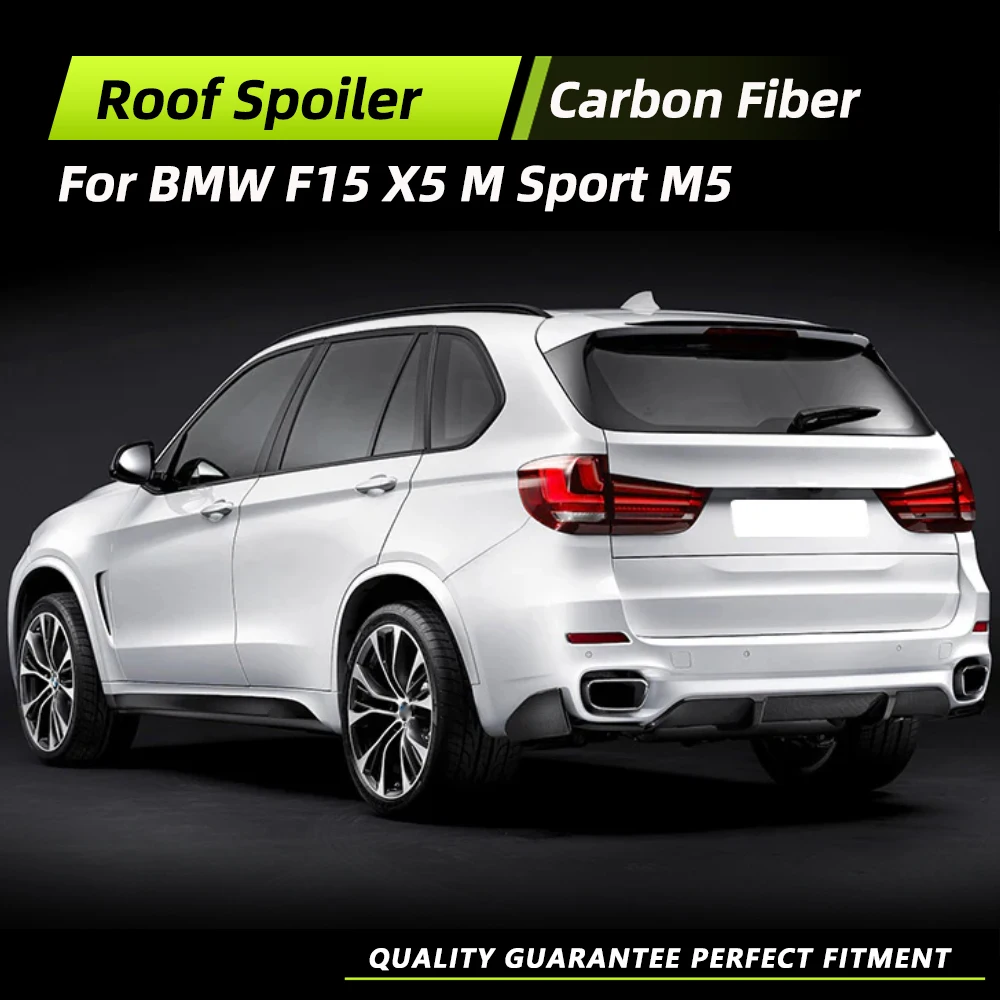 Car Roof Spoiler for BMW X5 F15 M Sport X5M 2014-2018 Carbon Fiber Car Roof Window Extention Trim Top Wing Spoiler Lip Body Kits