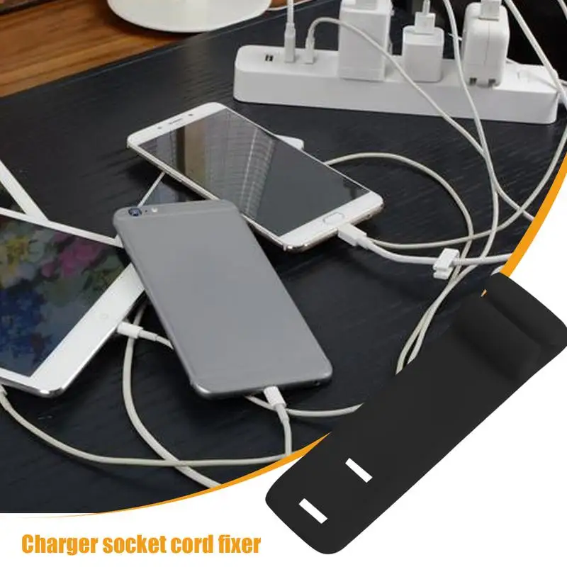 Suporte de cabo antiderrapante carregador cabo titular 3x reutilizável gerenciamento de fio também carregador tira organizador para estúdio em casa