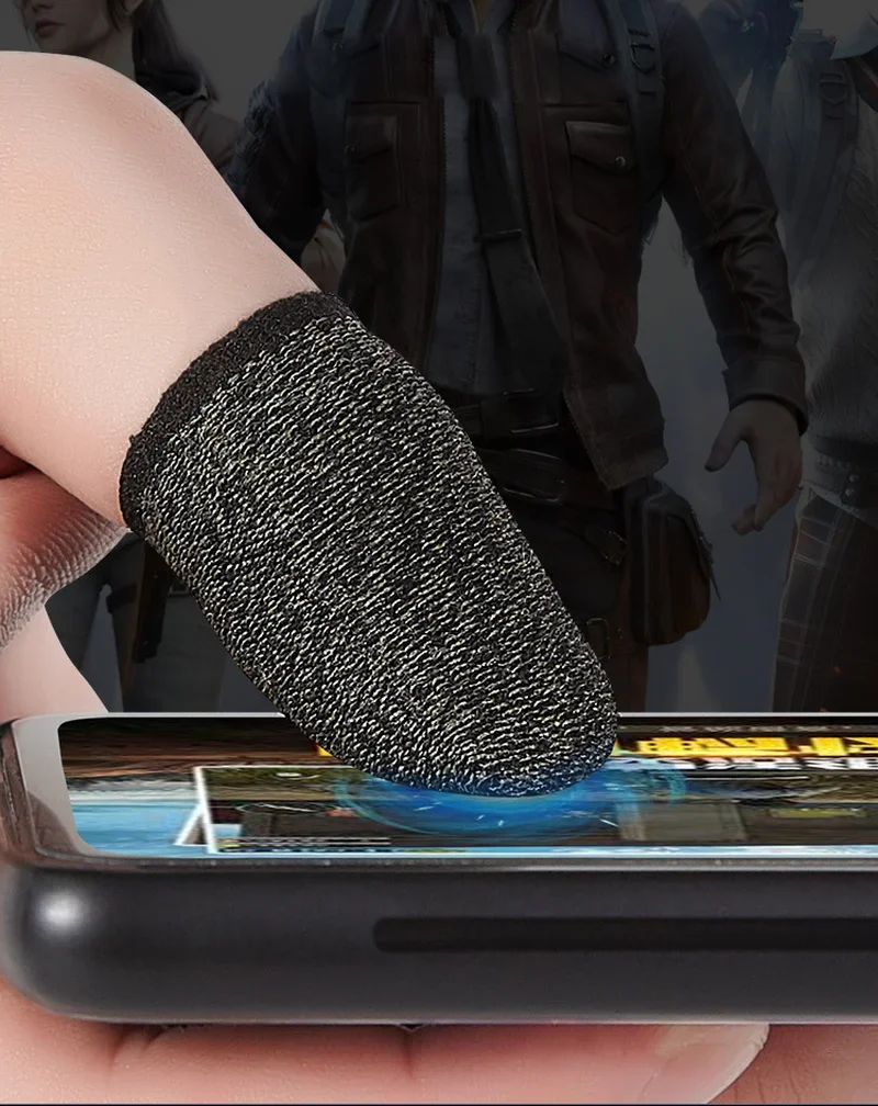 Funda para los dedos a prueba de sudor para juegos, guantes para los dedos, protectores para los dedos para pantalla táctil, 0,3mm, 1 par
