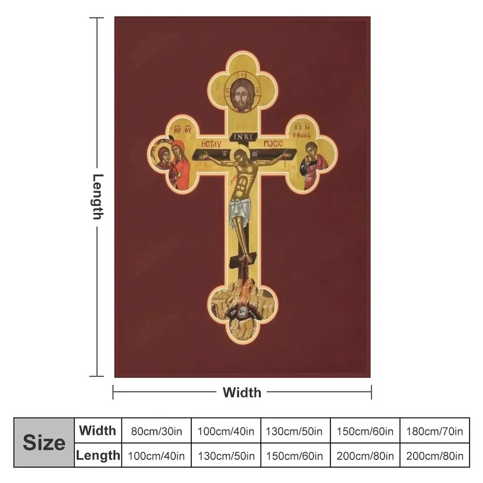 Orthodox Cross Icon Throw Blanket Thins Summer Beddings funny gift christmas gifts cosplay anime blankets and throws Blankets