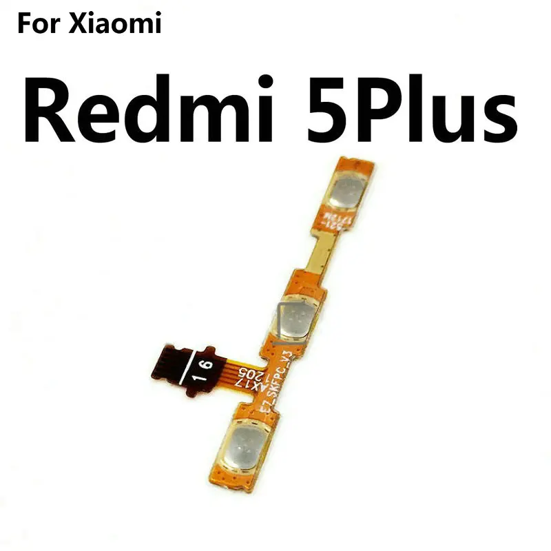 Power on/off & volume up/down buttons flex cable Replacement for Xiaomi Redmi 5 5A 5Plus phone