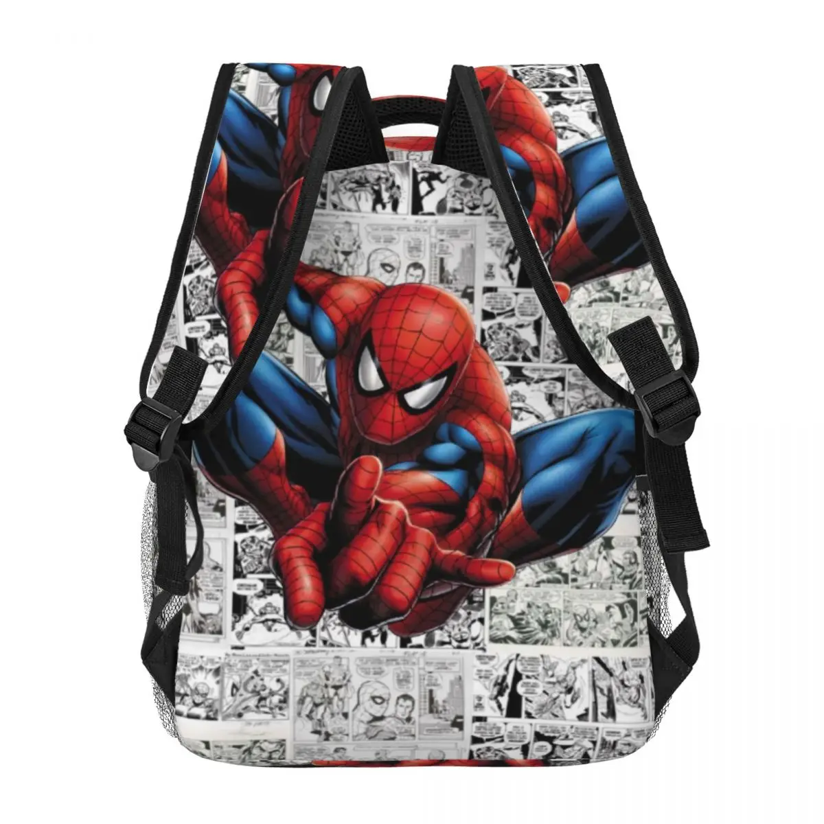 Mochila informal ligera con estampado de Spider Man para la escuela, compras al aire libre, oficina, 17 pulgadas