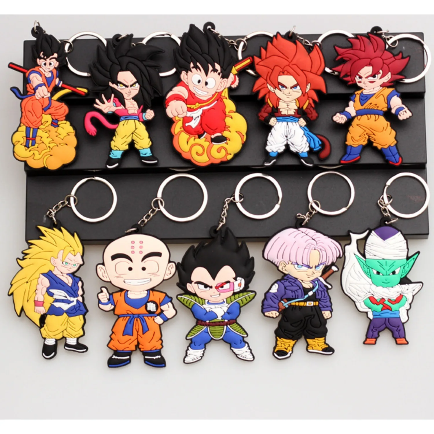 Dragon Ball Anime PVC Doll Cars Keychain Pendant for Men and Women\'s Universal Decorative Products Accessory Birthday Gift