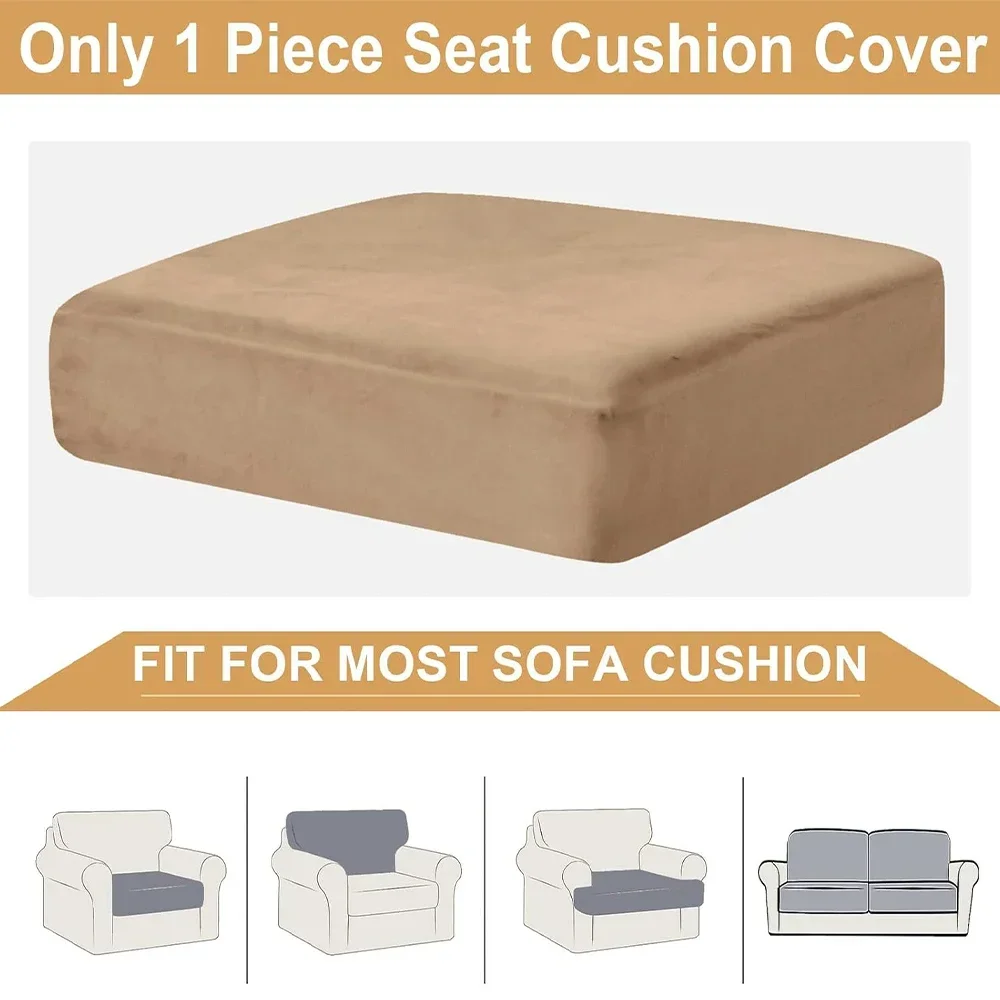 Super Soft Velvet Sectional Couch Covers Stretch Solid Sofa Covers Washable Luxury Chaise Longue Sofa Cushion Slipcover Plush