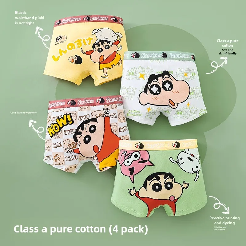 Crayon Boy Shin C-Chan Cotton Children\'s Underwear Cute Cartoon Anime Boxer Shorts Bottoms Breathable Soft Skin-friendly Gifts