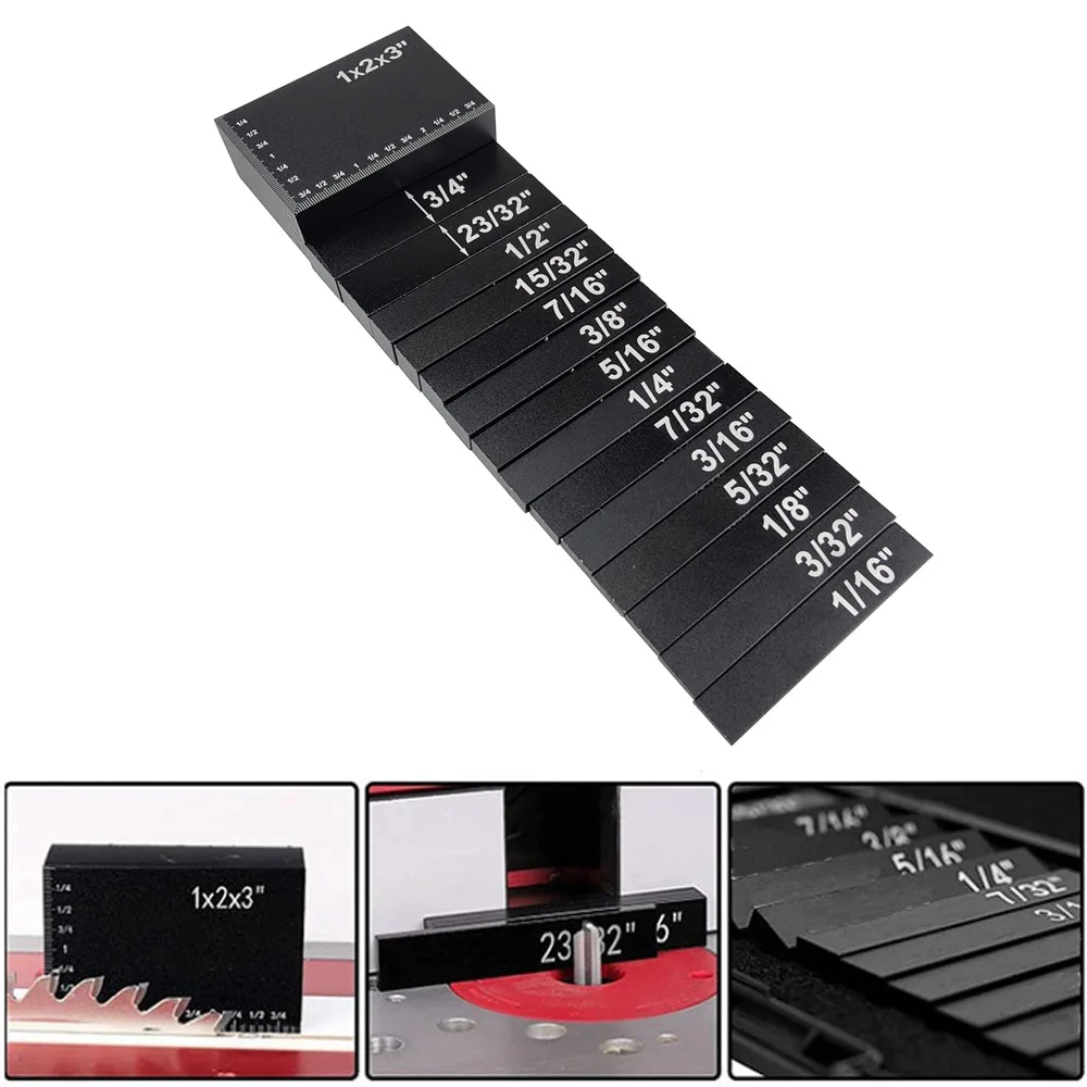 15-Piece Precision Setup Block & Height Gauge Set – CNC-Machined Aluminum Setup Bars