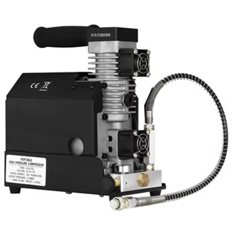 12V Air Pump Oil-Free Lubrication High-Pressure Air Pump Car Air Compressor 8L/min Air-Cooled Compressor