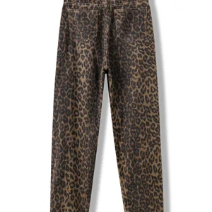 Leopard Stamp Bim Hose für Frauen hohe Taille Y2K Retro Modus Streetwear Hip Hop Jeans in Linie Larga Larga Jeans Baggy 6 Hauptverkäufe Frauenhosen Pantalona Jeans - №5
